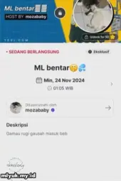 Minta ML Sebentar Saat Apel Pacar Mozababy